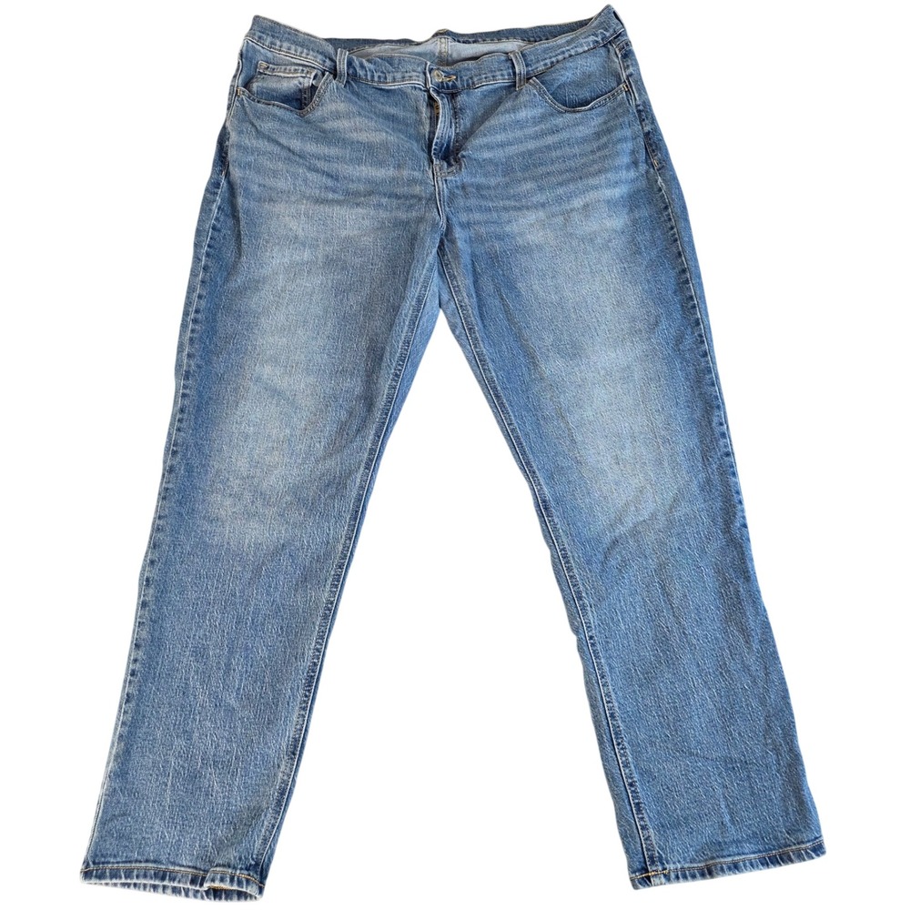 Old Navy Wow Boyfriend Jeans Women 18 Mid Rise Straight Leg Stretch Western